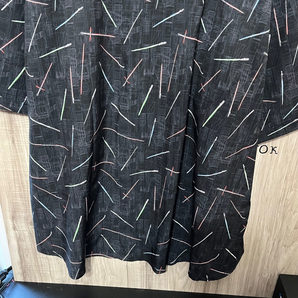 RSVLTS Star Wars Lightsabers Button Up Shirt Kunuflex Mens Size 4XL - Picture 10 of 12
